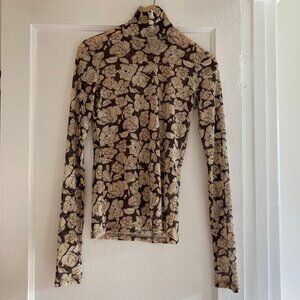 Nanushka Floral Turtleneck Top
